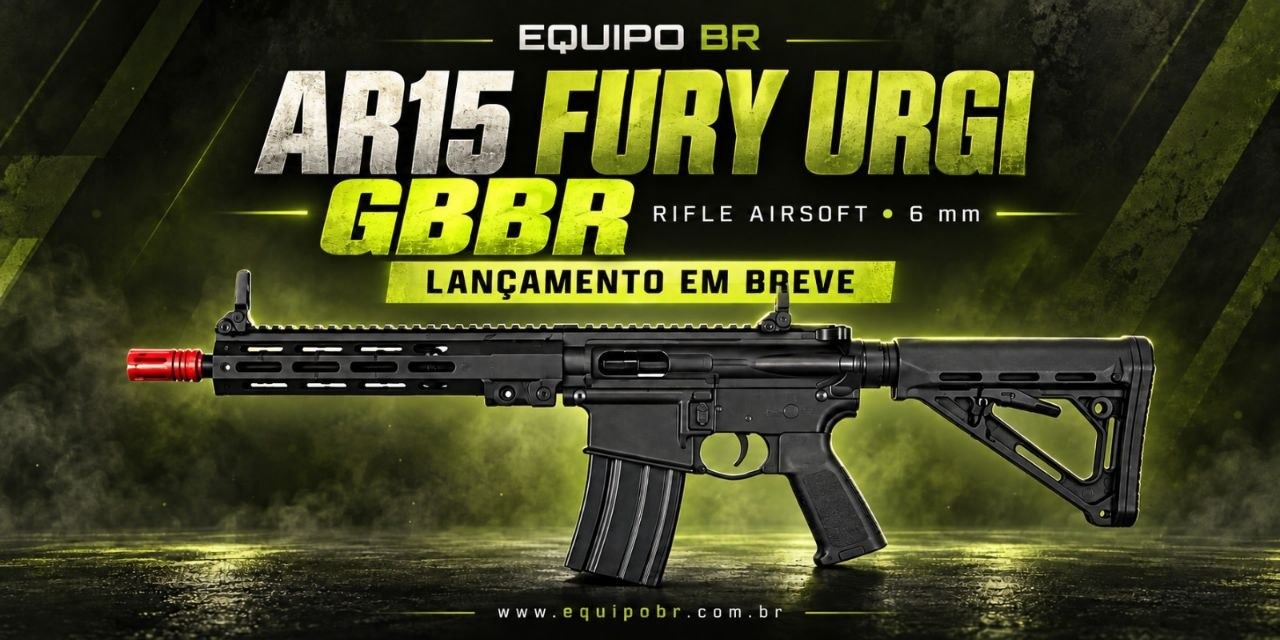 AR15 Fury URGI: rifle airsoft GBBR 6 mm, lançamento em breve